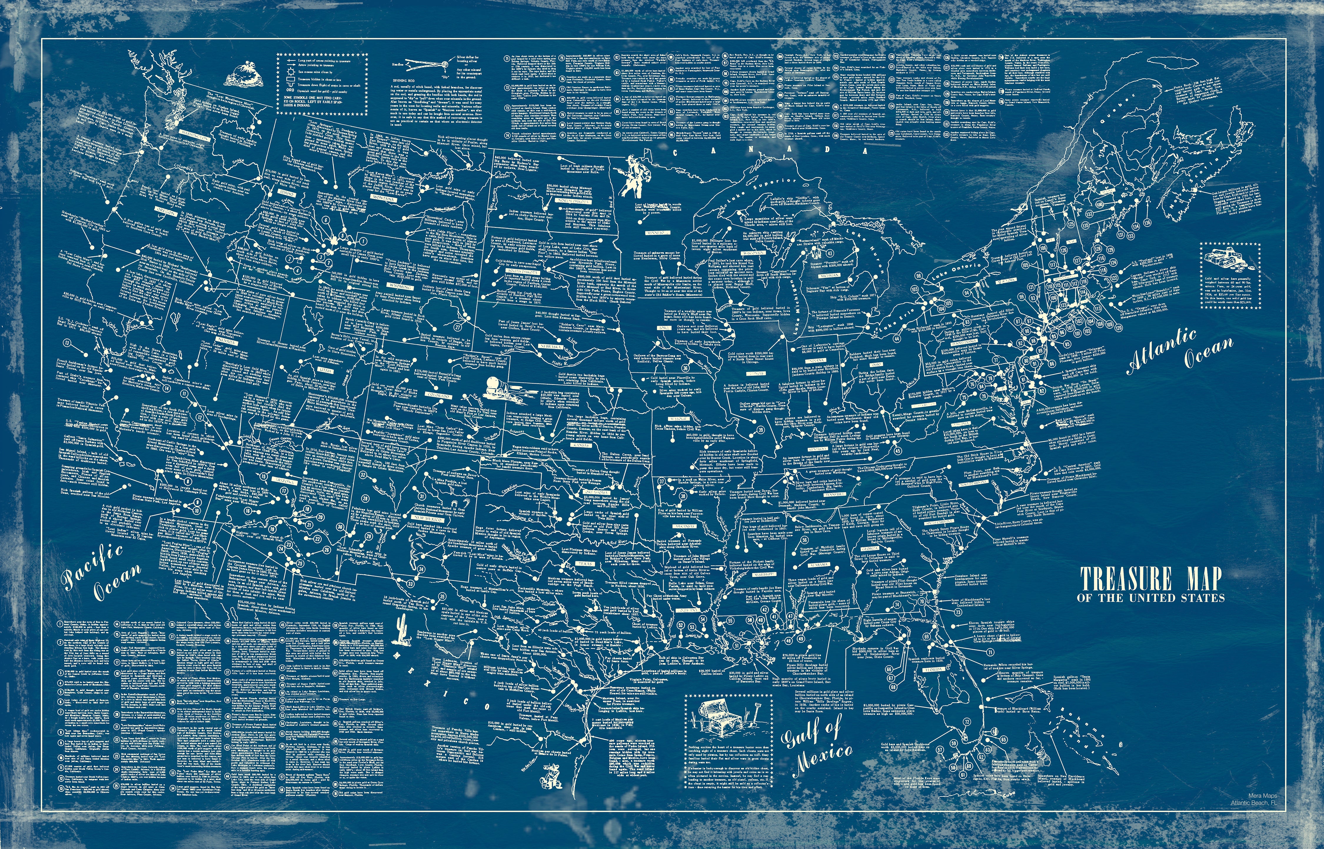 Shell Mera Map USA Treasure MERA Map – Meramaps