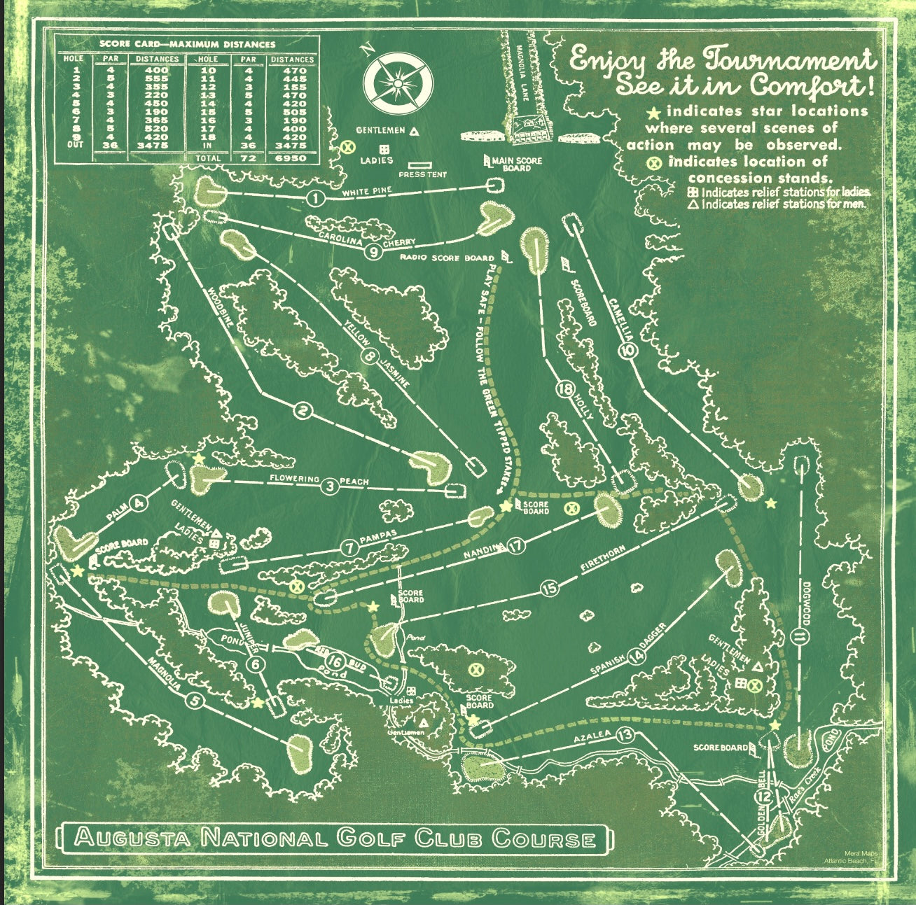 Augusta National Golf Club Course Meramaps